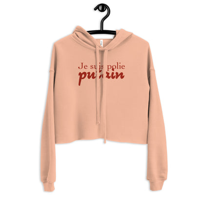 Je suis polie - Sweat à Capuche Crop-Top