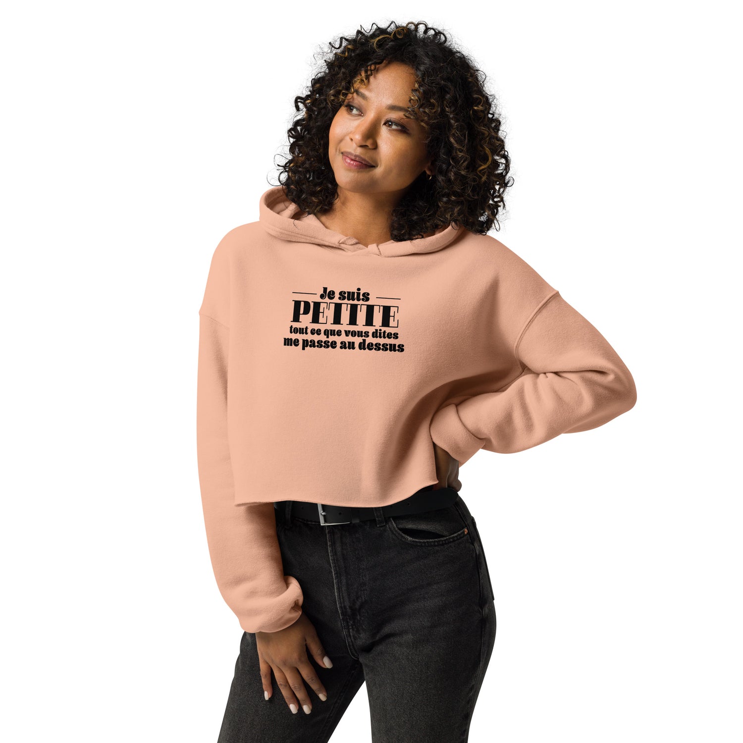 Je suis petite - Sweat à Capuche Crop-Top
