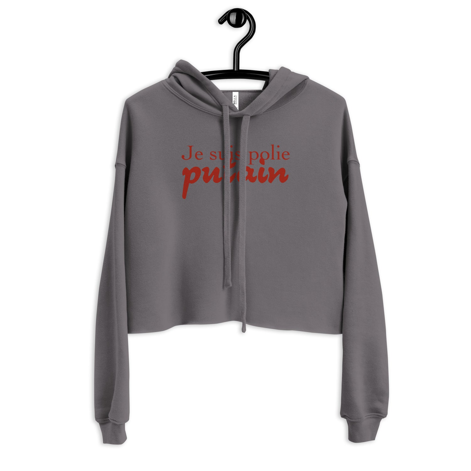 Je suis polie - Sweat à Capuche Crop-Top