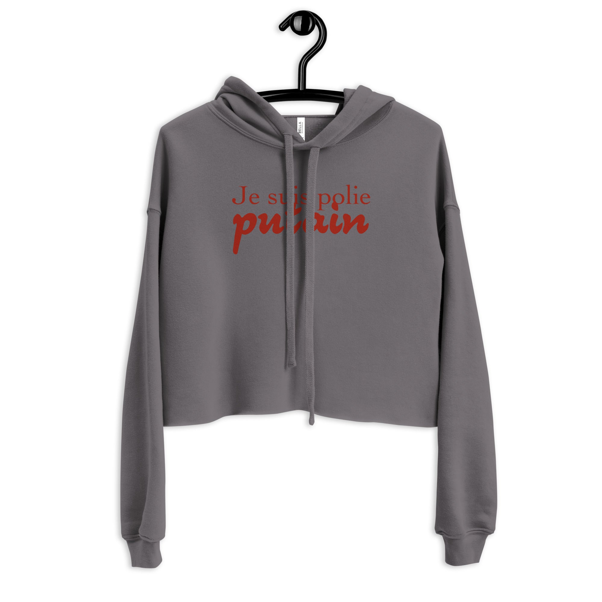 Je suis polie - Sweat à Capuche Crop-Top