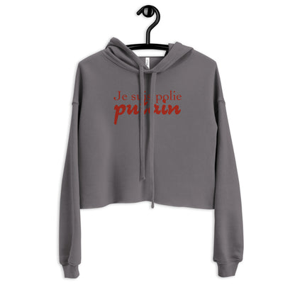 Je suis polie - Sweat à Capuche Crop-Top