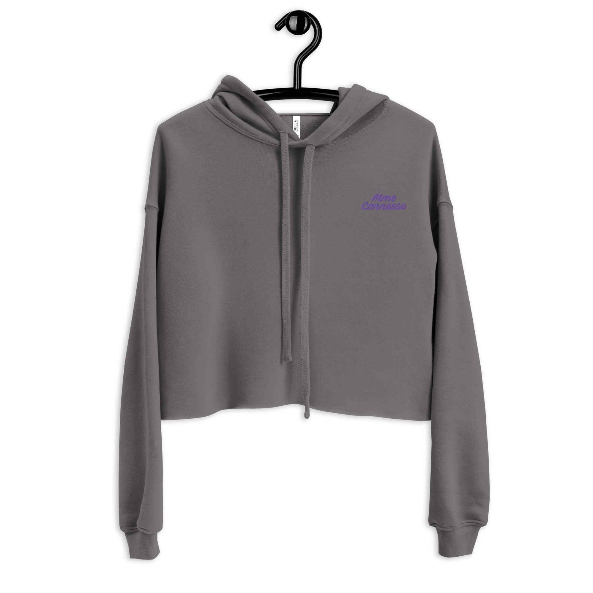 Mme connasse - Sweat à Capuche Crop-Top - Brodé