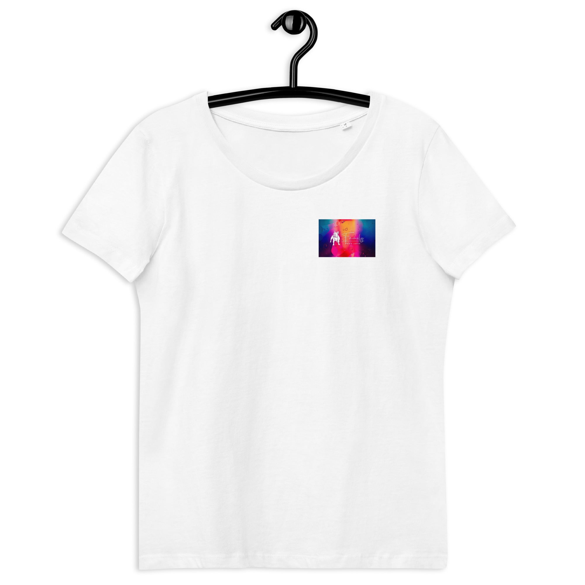 Family Dogs Loves - T-shirt moulant écologique femme impression cœur et dos