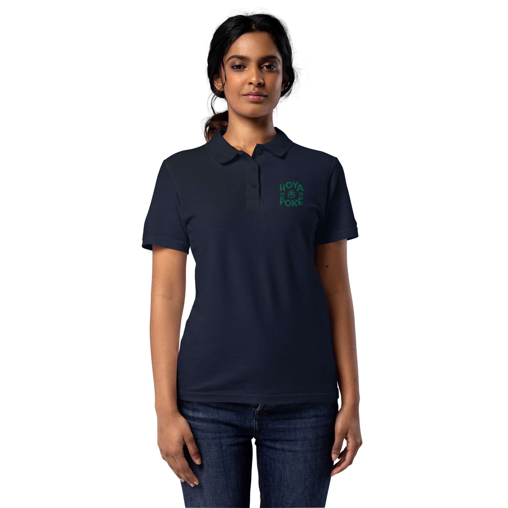 Hoya Poké - Polo piqué femme - Brodé
