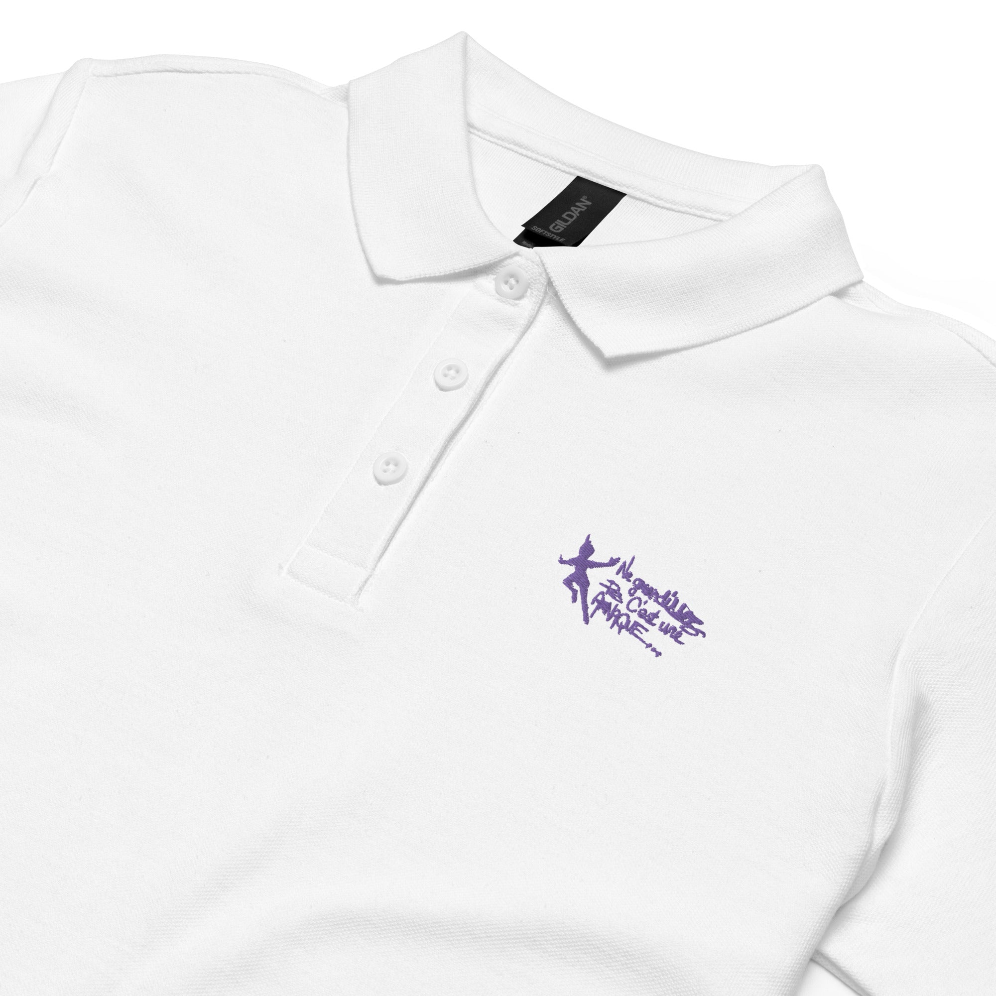 Ne grandissez pas  - Polo piqué femme - Brodé