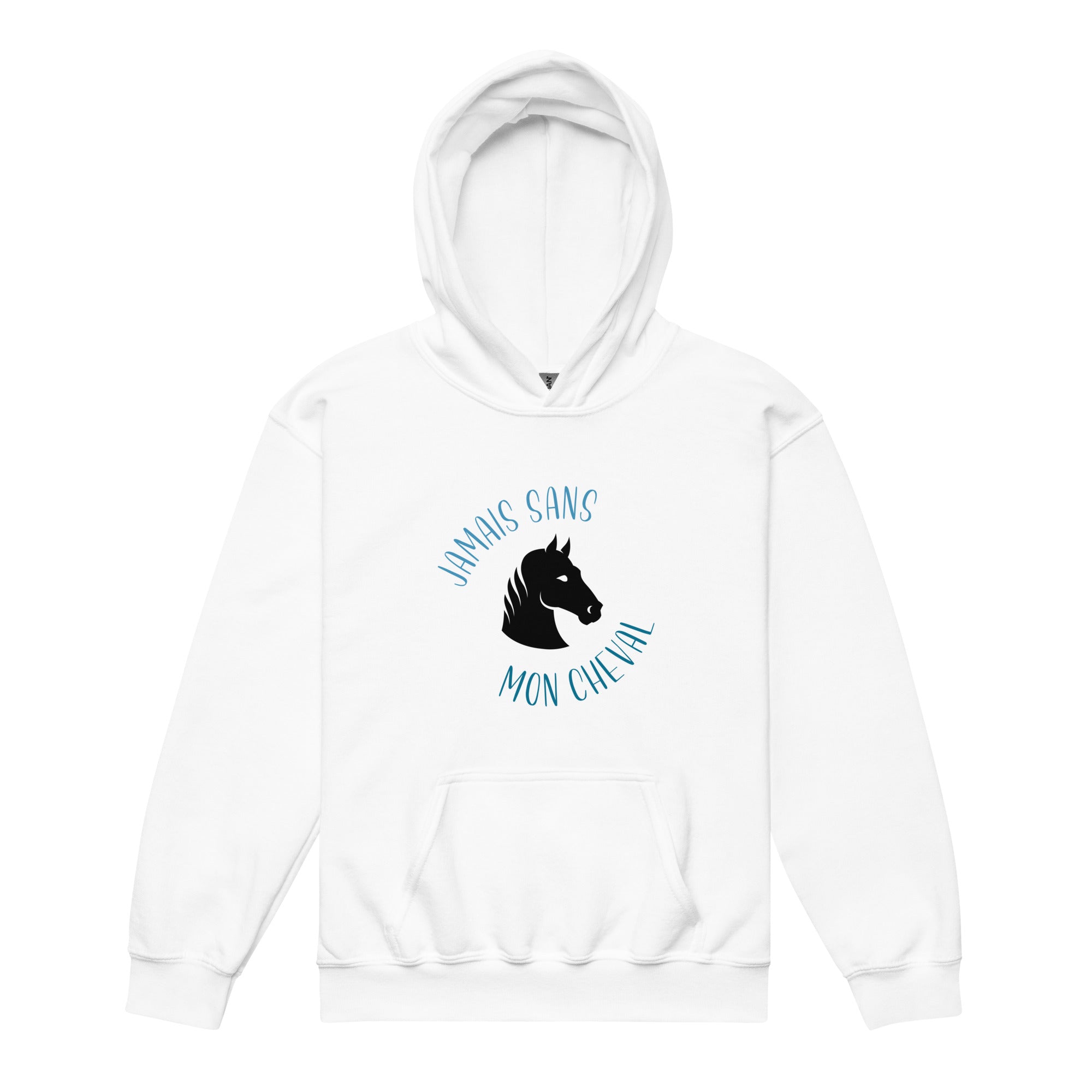 Jamais sans mon cheval - Sweat à capuche épais pour les jeunes