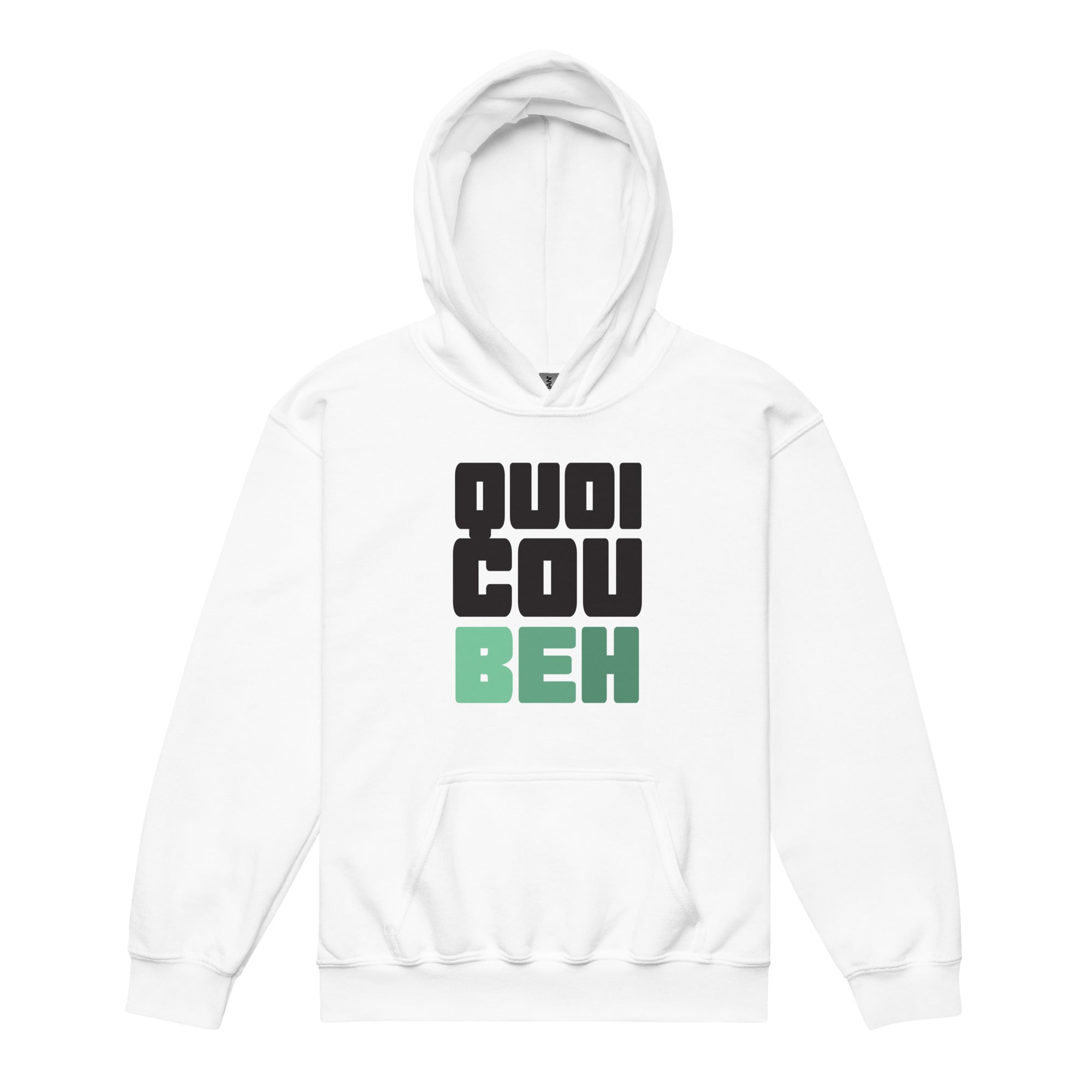 Quoicoubeh -Sweat à capuche épais pour les jeunes